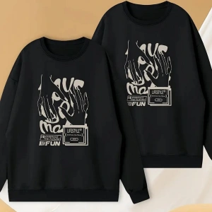 Siyah Kapşonlu Sweatshirt Çift Sevgili Kombinleri Couple Clothing