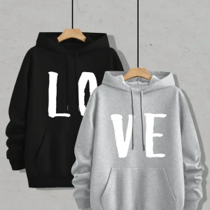 Siyah Kapşonlu Sweatshirt Çift Sevgili Kombinleri Couple Clothing