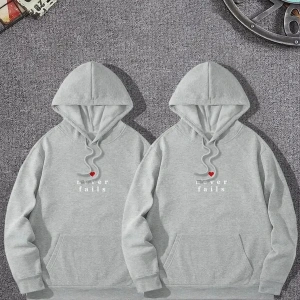 Siyah Kapşonlu Sweatshirt Çift Sevgili Kombinleri Couple Clothing