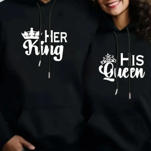 Siyah Kapşonlu Sweatshirt Çift Sevgili Kombinleri Couple Clothing