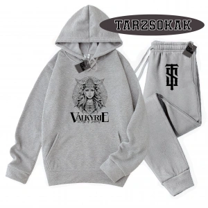 Siyah Kapşonlu Valkyrıe Detaylı ikili TAKIM