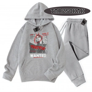 Siyah Kapşonlu Wanted Detaylı ikili TAKIM