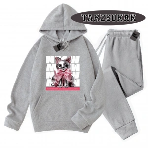 Siyah Kapşonlu Where Everday Detaylı ikili TAKIM