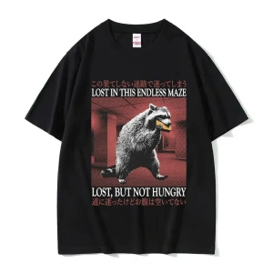 Siyah Komik Peynir Yiyen Makinesi Japon Sıçan Grafik ler Vintage