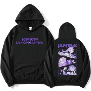 Siyah KPop Demon Hunters Saja Boys Derpy TigerModa Film Baskıl