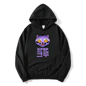 Siyah KPop Demon Hunters Saja Boys Derpy TigerModa Film Baskıl