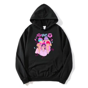 Siyah KPop Demon Hunters Saja Boys Derpy TigerModa Film Baskıl