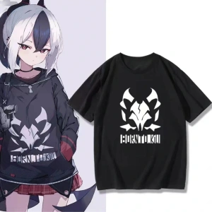 Siyah Mavi Arşiv Manga Grafik Tee Onikata Kayoko Anime Üs