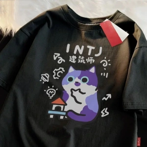 Siyah MBTI Yaz ve Bahar ler Eğlenceli Kedi Nefes Yumuşak Serin