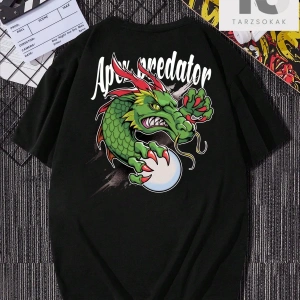 Siyah Örme Yuvarlak Yaka Kısa Kollu Erkek Tişört