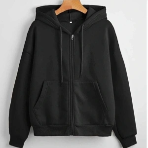 Siyah Oversize 3 Iplik Kalın Içi Polarlı Fermuarlı Kelebek Baskılı 1.kalite Bol Kesim Sweatshirt