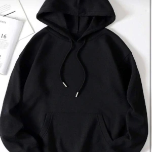 Siyah Oversize Trust Yourself Baskılı Kapşonlu Kanguru Cepli Pamuklu Sweatshirt