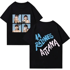 Siyah Şarkıcı Aitana Ocana baskılı Retro Hip Hop Grafik