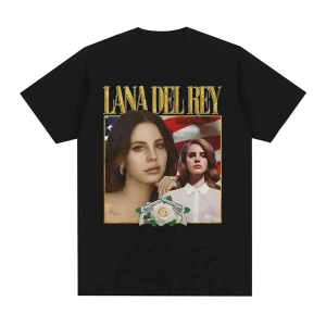 Siyah Şarkıcı Lana Del Rey Baskı Hip Hop leri Streetwear Harajuku kı
