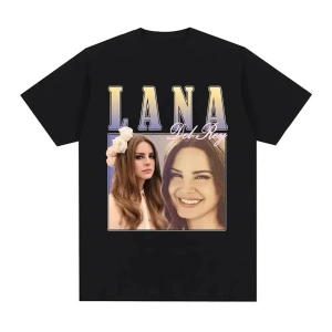 Siyah Şarkıcı Lana Del Rey Baskı Hip Hop leri Streetwear Harajuku kı