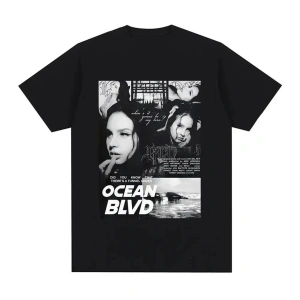 Siyah Şarkıcı Lana Del Rey Baskı Hip Hop leri Streetwear Harajuku kı