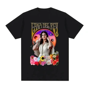Siyah Şarkıcı Lana Del Rey Baskı Hip Hop leri Streetwear Harajuku kı