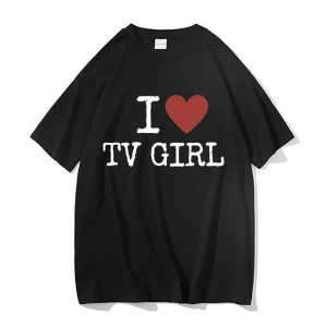 Siyah TV Tshirt Unisex Fransız Çıkış Albümü Hediye Indie Müzik Fan Tee Severler Rock Ba