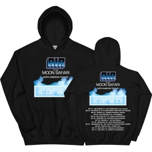 Siyah Unisex Air MOON SAFARI Dünya Turu Rahat Kapşonlu Sok