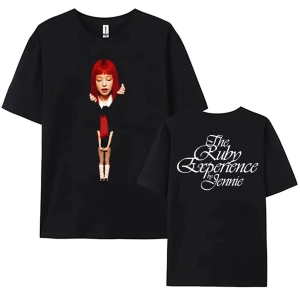 Siyah Yakut Deneyimi Crewneck Jennie Ruby Albümü Baskı Jennie Tek,