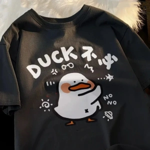 Siyah yeni kurbağa evrimi baskı japon Retro streetwear yaz Tee Vintage