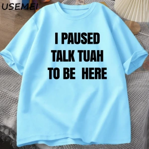 Skibidi Toilet Rizz Ohio Tshirt Funny Humor Letter Printed T-shirt Cotton Short Sleeve Round  3017