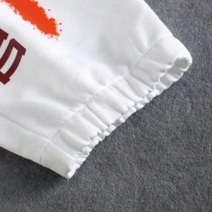 Skull  Letter Graphic Drawstring Waist Eşofman Altı