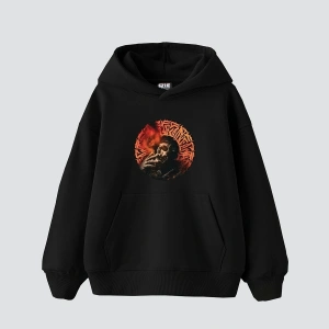 Skull Man Smoke Baskılı Oversize Unisex Premium Beyaz