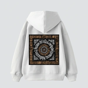 Skull Man Smoke Baskılı Oversize Unisex Premium Beyaz