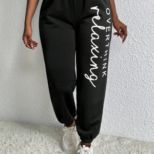 Slayr Letter Graphic Elastic Waist 4 Mevsim Eşofman