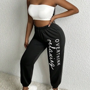 Slayr Letter Graphic Elastic Waist 4 Mevsim Eşofman