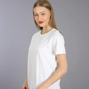 Slim Fit Yuvarlak Yaka Basic T-shirt Beyaz