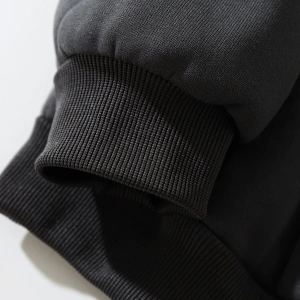 Slogan And Butterfly Print Drawstring Kangaroo Pocket Hoodie Gri