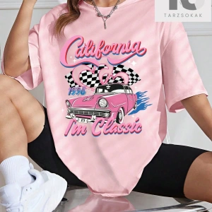 Slogan Grafikli Düşük Omuzlu Tişört