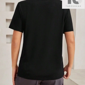 Slogan Grafikli Düşük Omuzlu Tişört