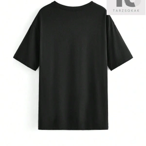 Slogan Grafikli Düşük Omuzlu Tişört