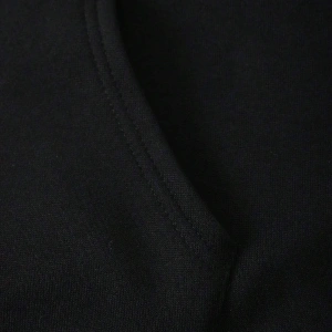 Slogan Grafikli Kanguru Cepli Büzgülü Kapüşonlu Üst Beyaz