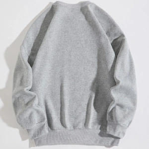 Slogan Grafikli Sweat Gri