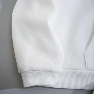 Slogan Graphic Drawstring Lined Kangaroo Pocket Hoodie Beyaz