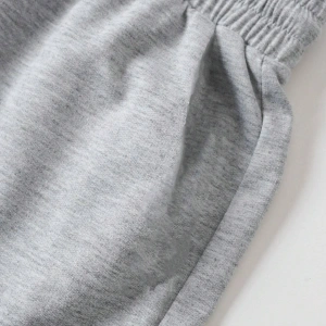 Slogan Graphic Drawstring Waist Track Şort