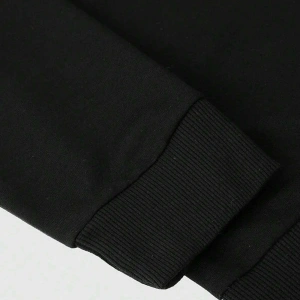 Slogan Graphic Drop Shoulder Sweatshirt Siyah