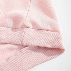 Slogan Graphic Kangaroo Pocket Drawstring Hoodie Pembe