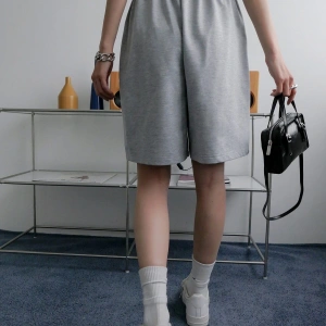 Slogan Graphic Slant Pocket Track Şort