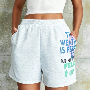 Slogan Graphic Track Şort