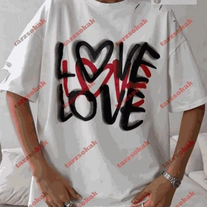 Slogan Unisex Yazılı Oversize Tshirt TWGWBR12