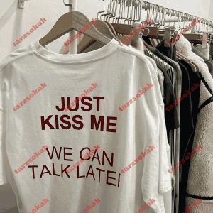 Slogan Unisex Yazılı Oversize Tshirt TWGWBR68