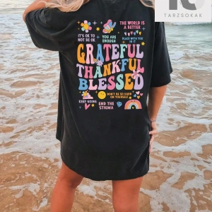 Sloganlı ve Karikatür Baskılı Düşük Omuzlu Tişört