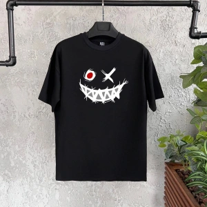 Smile Monster Baskılı Beyaz Erkek