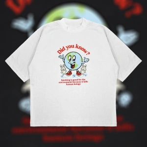 Smoke Is Good Oversize Unisex Pamuklu Nefes Alan Kalın Kumaşlı