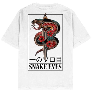 Snake Eyes Beyaz Oversize Unisex T-shirt